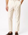 Men's Trousers Modern Fit Cotton Elegant with Folds