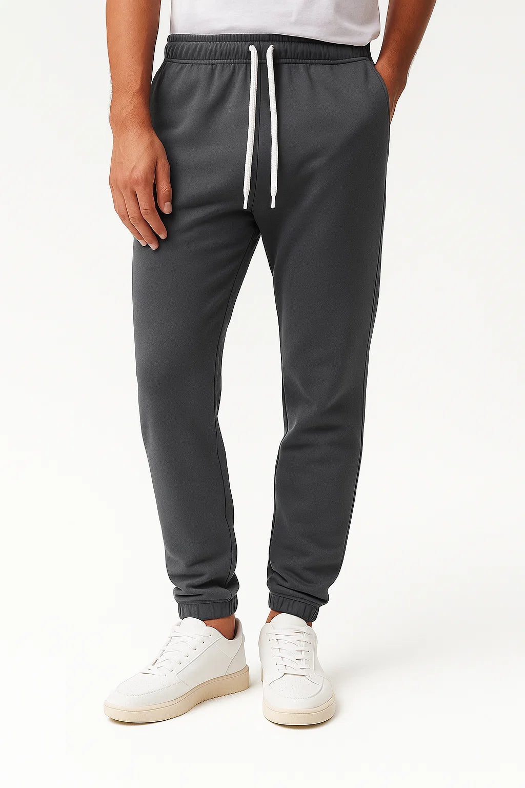 Men's Joggers Cotton Loose Fit Brown Casual Pants