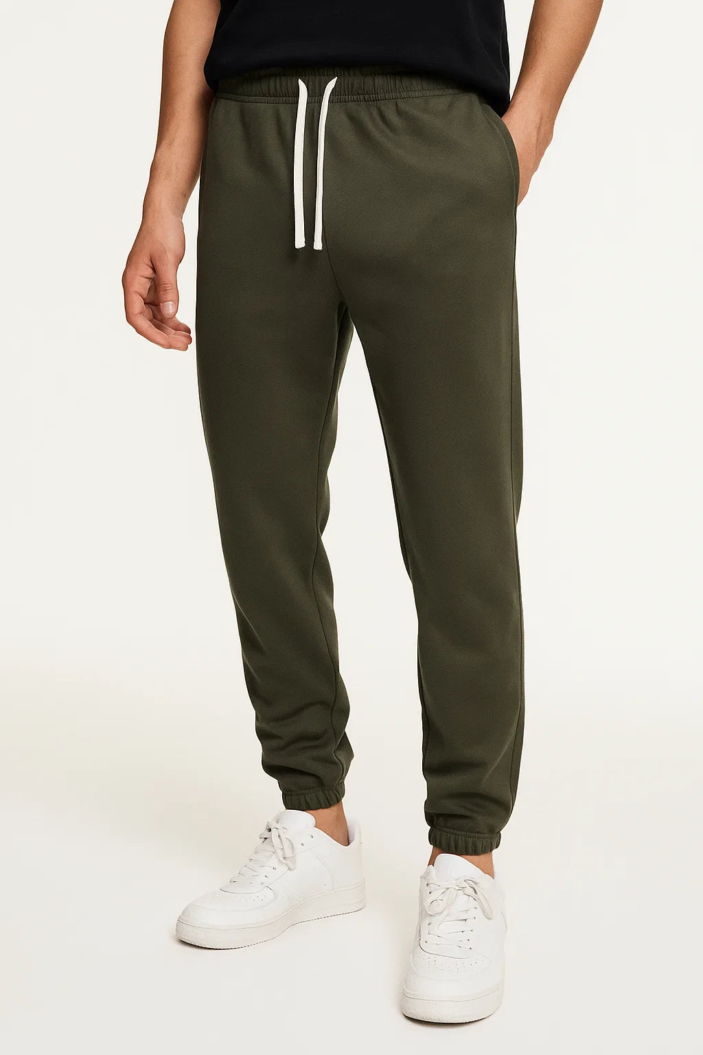 Men's Joggers Cotton Loose Fit Brown Casual Pants