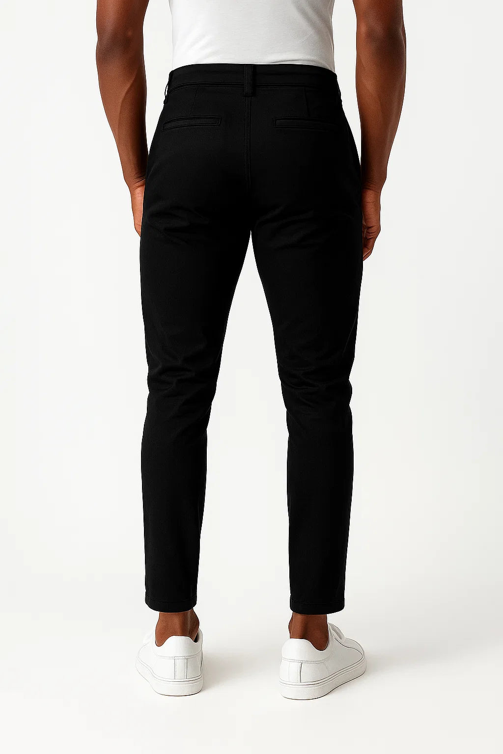 Men's Chino Pants Khaki Stretch Fabric Modern Fit