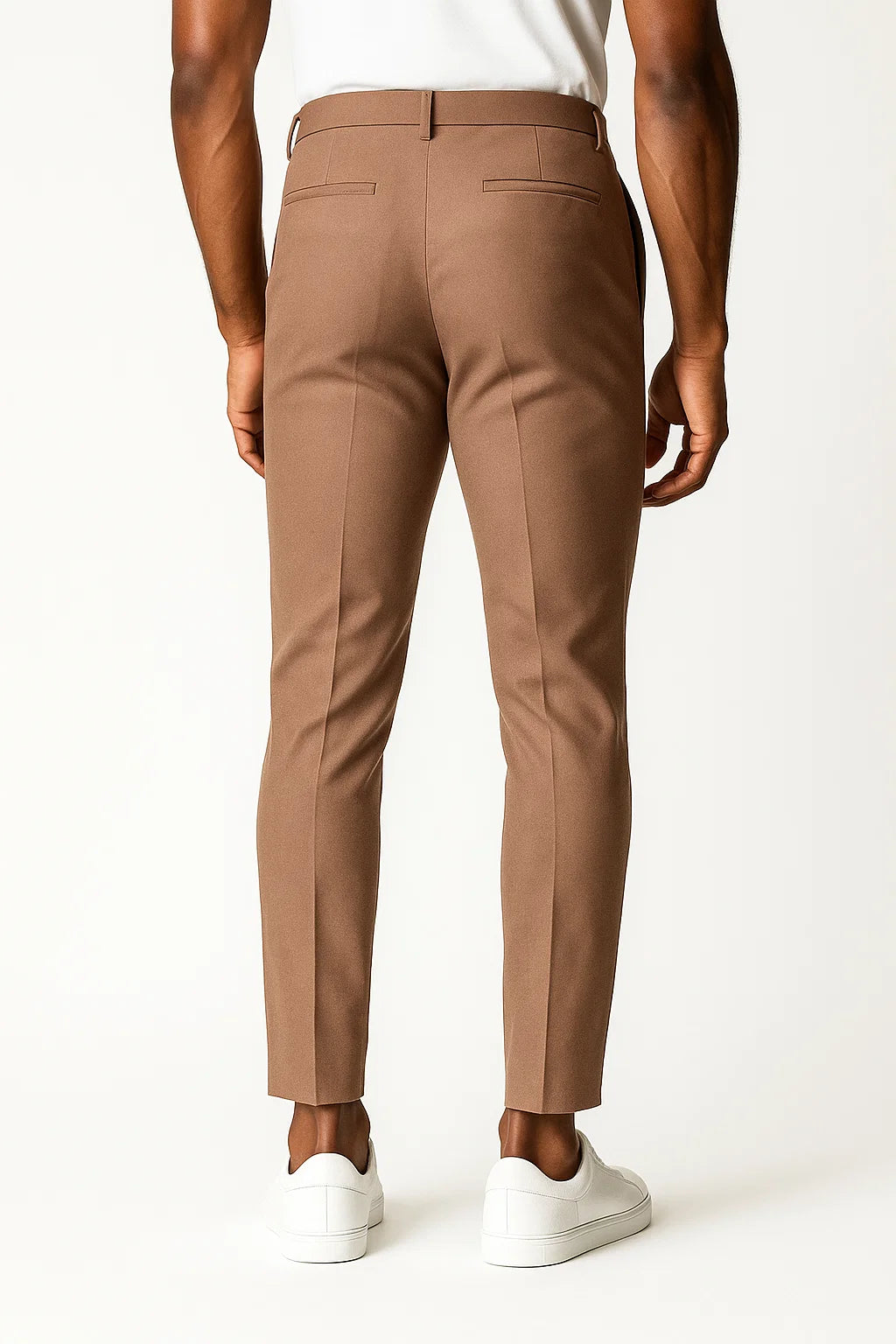 Men's Chino Pants Khaki Stretch Fabric Modern Fit