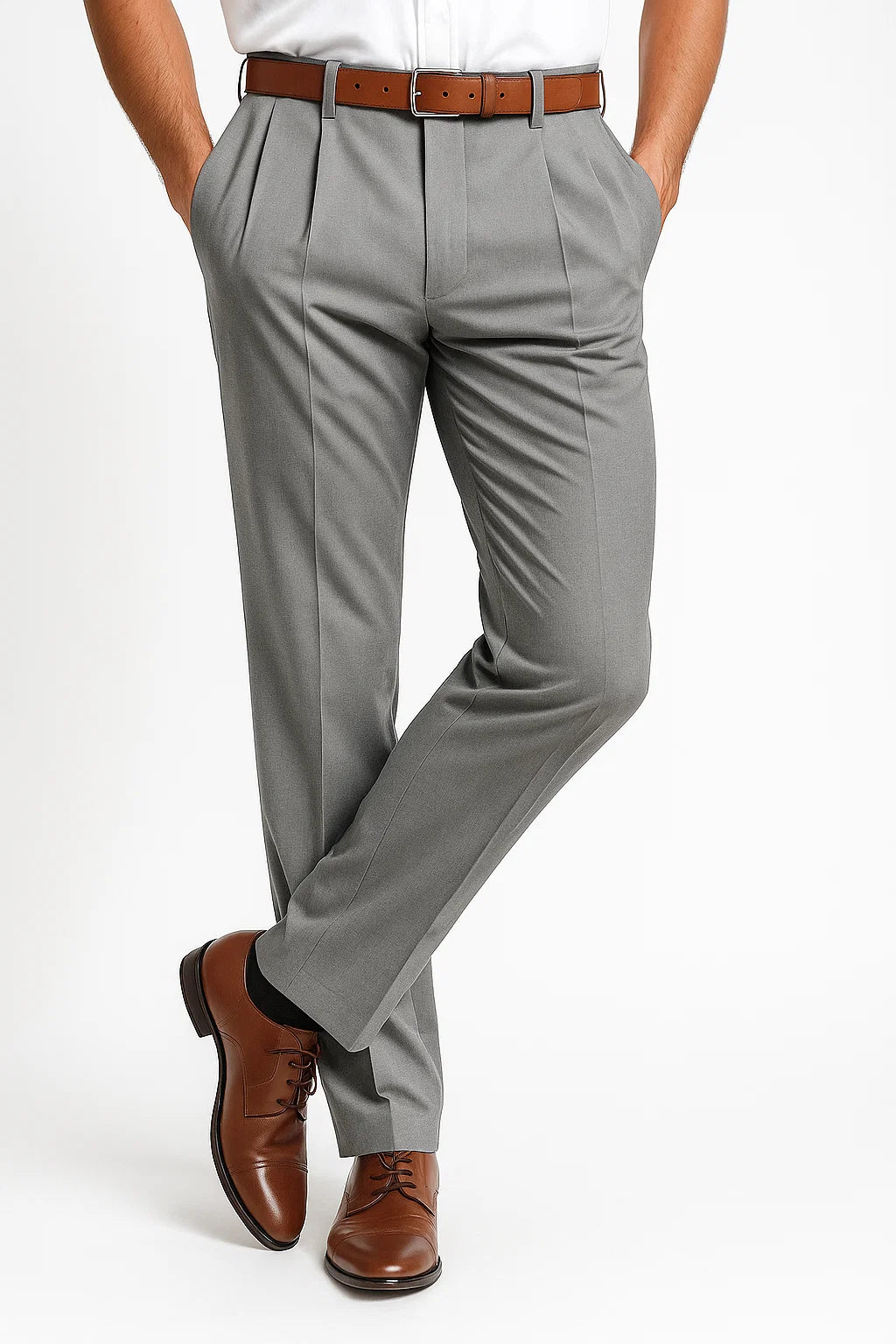 Men's Pants Slim Fit High-Quality Fabric Business Wear