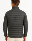 Men's Padded Jacket Polyester Casual Raised Collar