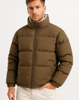Men's Waterproof Puffer Jacket Quilted Insulated Winter Coat
