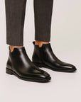 Men's Chelsea Boots Leather Smooth Cowhide Zip Design