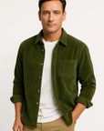 Men's Overshirt Jacket Corduroy Relaxed Fit Button-Up