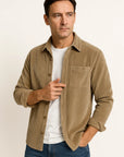 Men's Overshirt Jacket Corduroy Relaxed Fit Button-Up