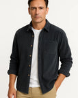 Men's Overshirt Jacket Corduroy Relaxed Fit Button-Up