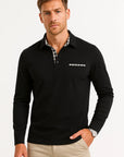 Men's Long Sleeve Polo Shirt Cotton Blend