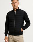 Men's Jacket Hybrid Quilted Knitted Sleeves Polyester Cotton