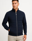 Men's Jacket Hybrid Quilted Knitted Sleeves Polyester Cotton