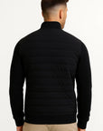 Men's Jacket Hybrid Quilted Knitted Sleeves Polyester Cotton
