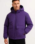 Men's Winter Jacket Quilted Hooded Padded Oversized
