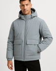 Men's Winter Jacket Quilted Hooded Padded Oversized