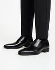 Men's Black Dress Shoes Leather Derby Formal Business Wedding