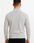 Men's Quarter Zip Sweater Cotton High Collar Knitwear
