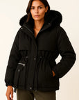 Women's Parka Jacket Water-Resistant Faux Fur Lining Adjustable Fit