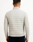 Men's Jacket Hybrid Quilted Knitted Sleeves Polyester Cotton