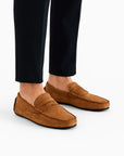 Men's Leather Loafers Slip-On Brown Casual Comfort Shoes