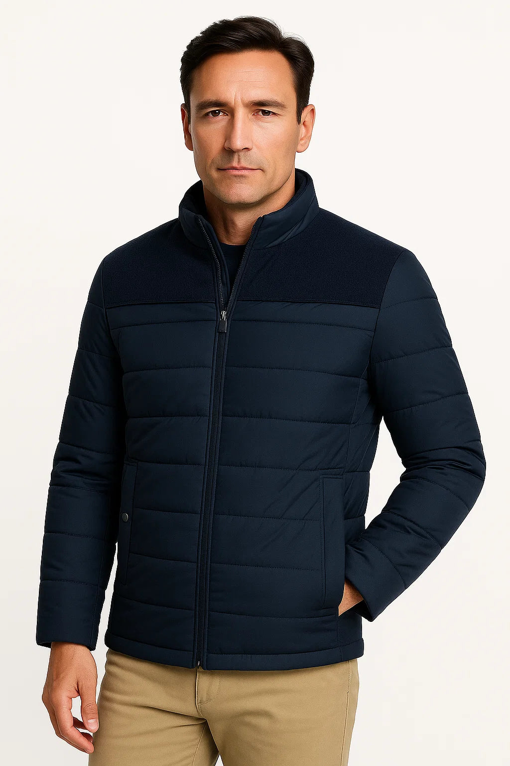 Men's Puffer Jacket Thickened Plush Winter Coat