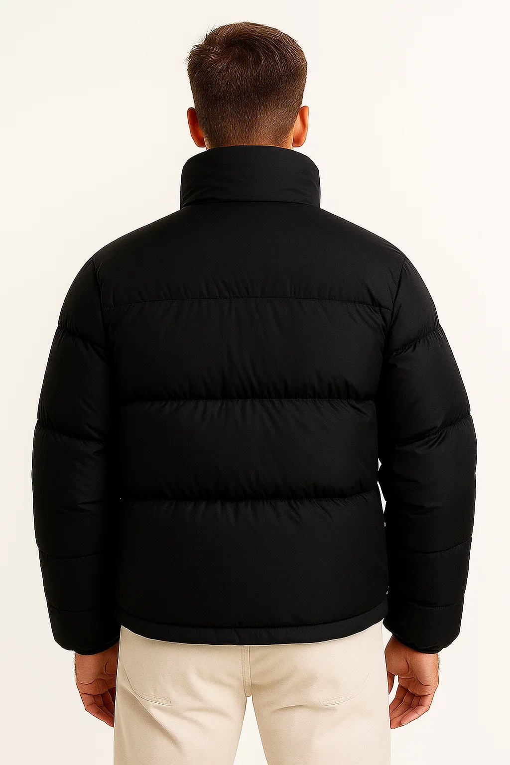 Men's Parka Jacket Cotton Padded Hidden Hooded Winter Coat