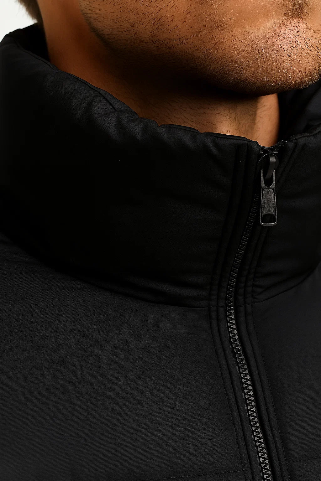 Men's Parka Jacket Cotton Padded Hidden Hooded Winter Coat