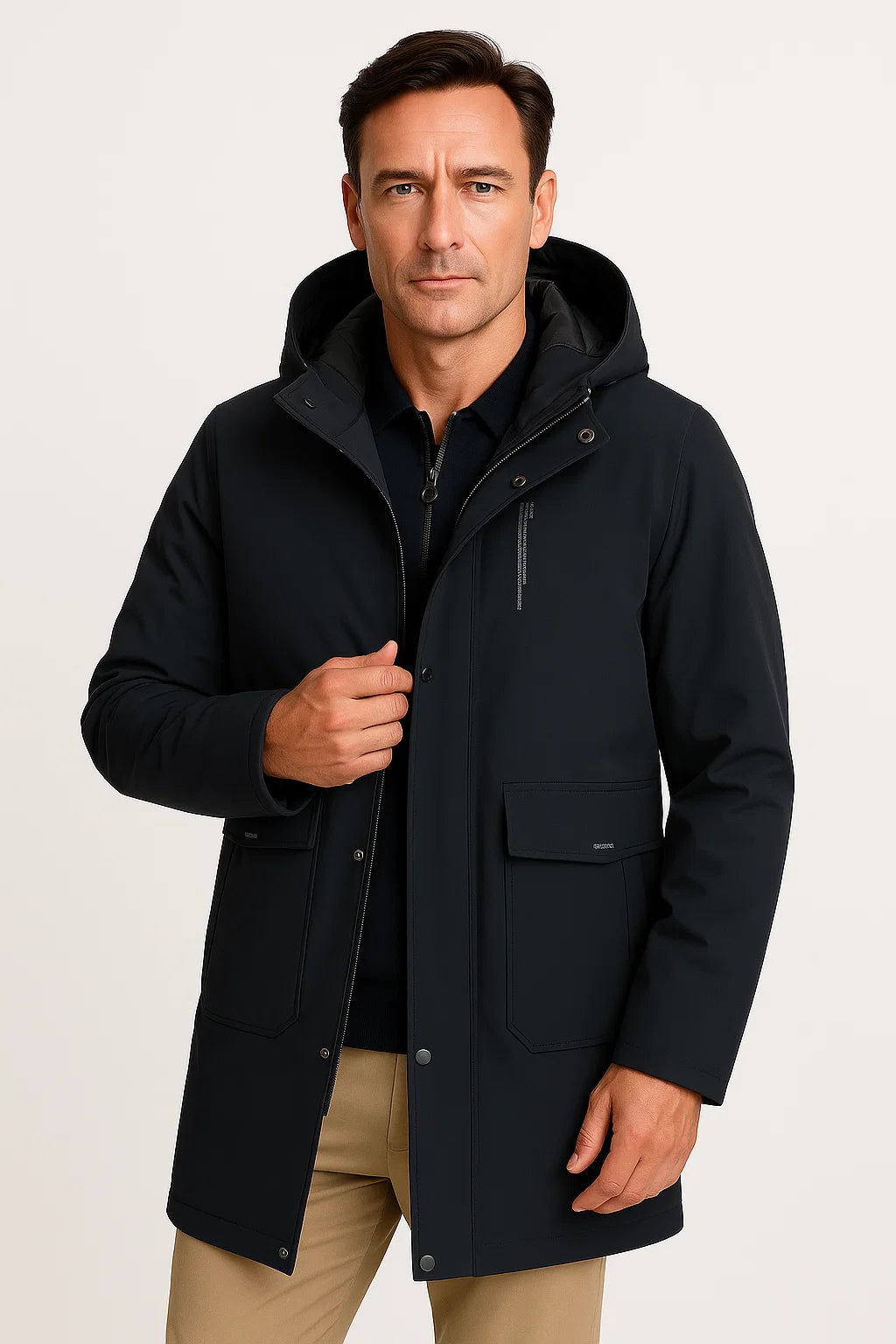 Men's Winter Jacket Faux PU Business Casual