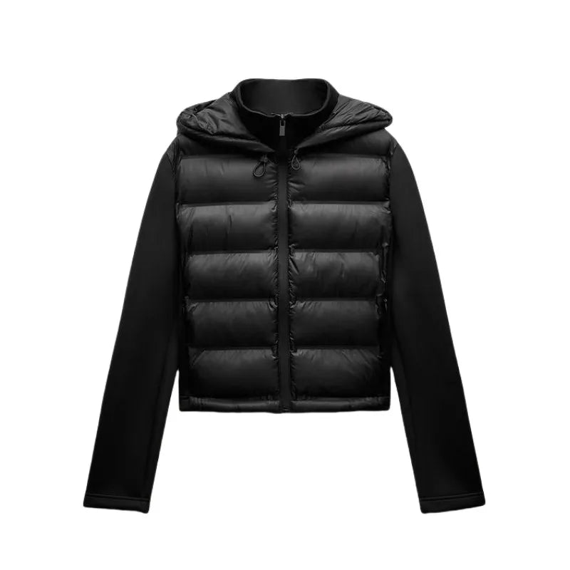 Womens Winter Coat Lightweight Down Jacket Gray with Hood 4