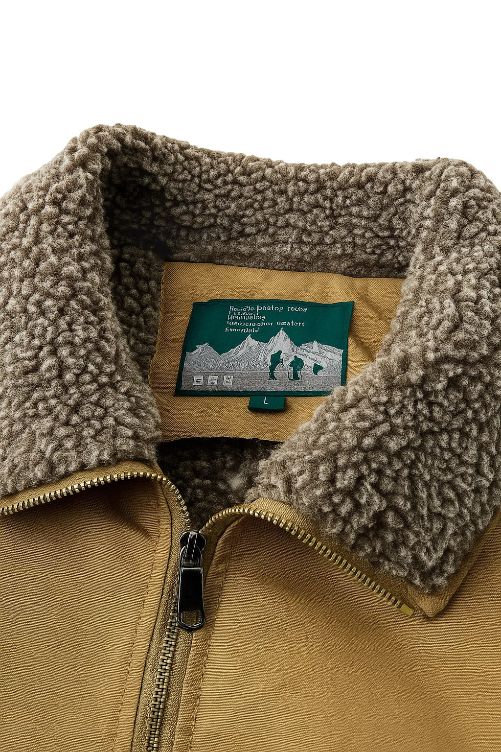 Mens Bomber Jacket Cotton Canvas Sherpa Lined Wind Resistant 2