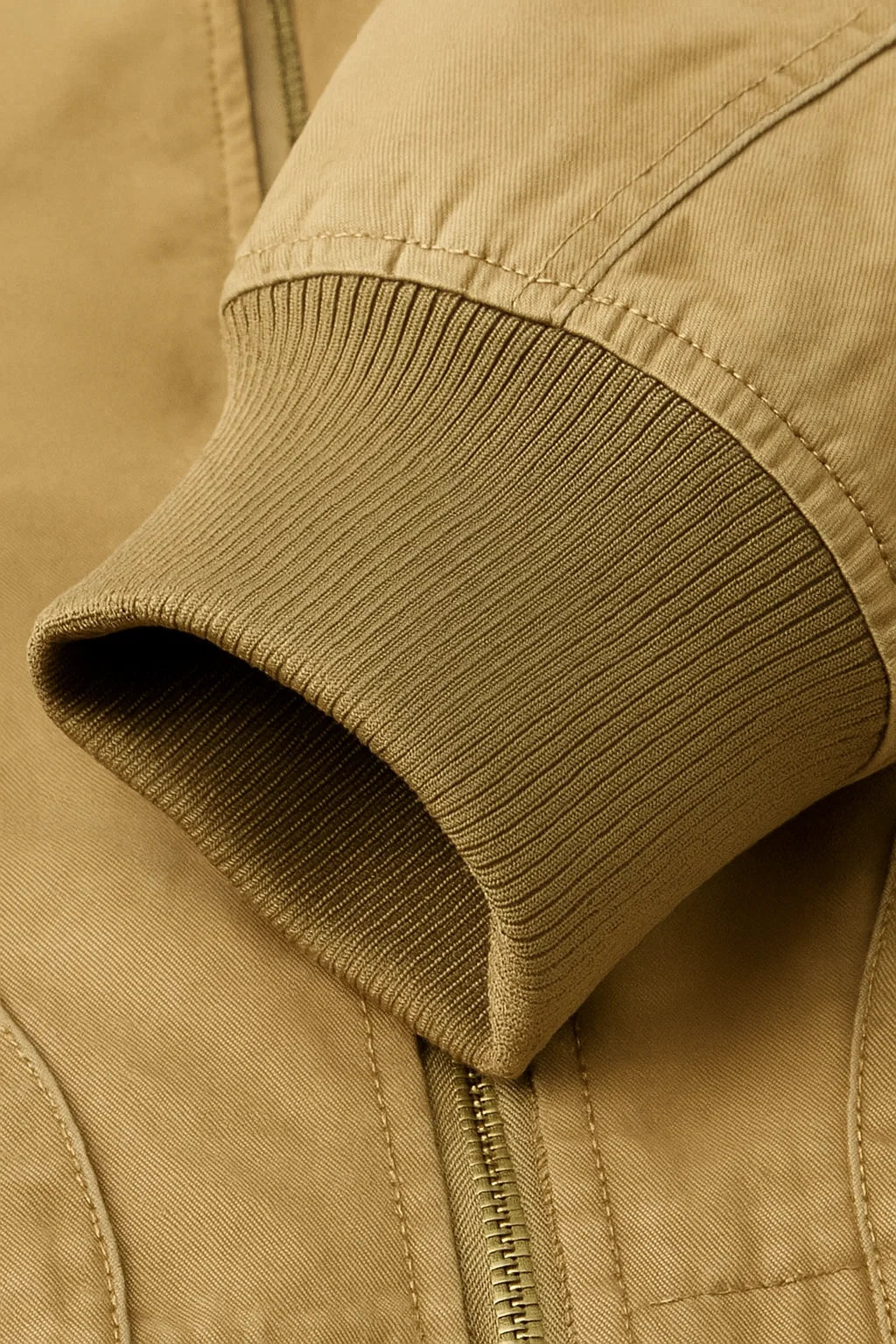 Mens Bomber Jacket Cotton Canvas Sherpa Lined Wind Resistant 3