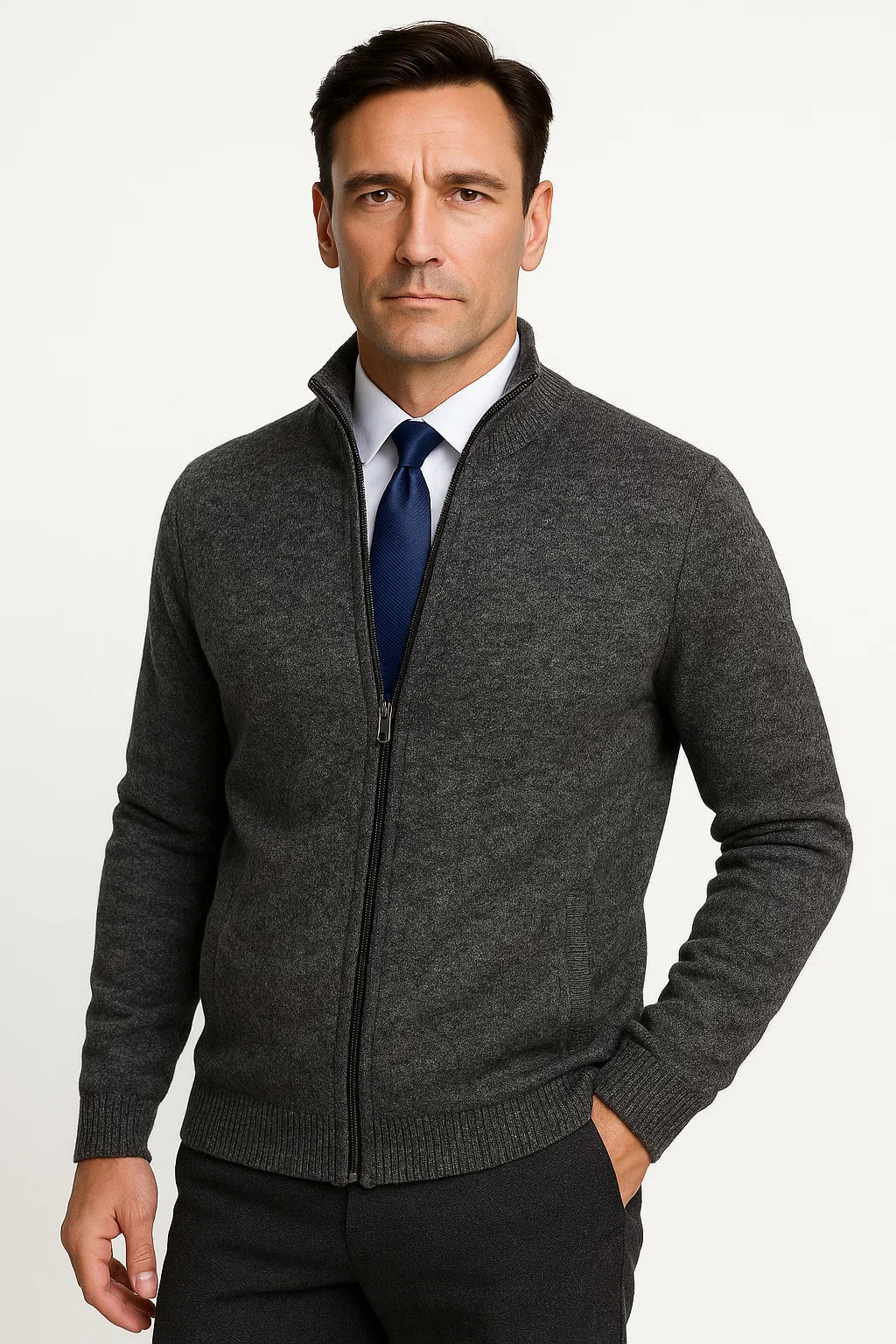 Mens Fleece Vest Black Zippered Comfortable Layered Piece 2