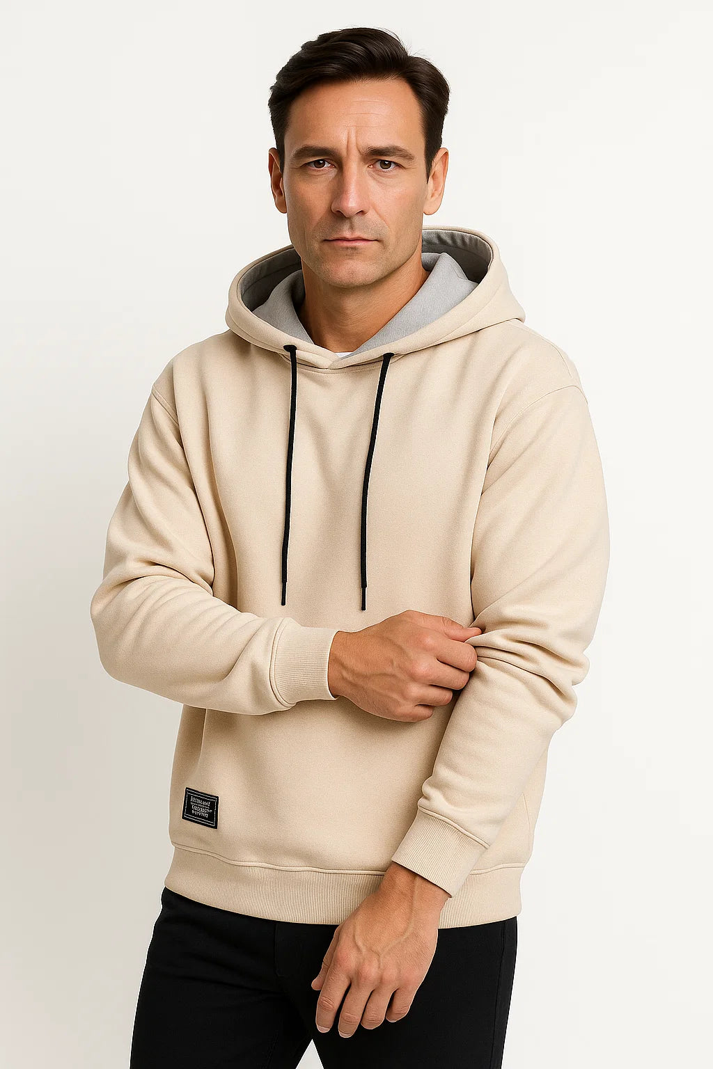 Mens Hoodie Gray Soft Fabric Casual Warm Durable Comfort 5