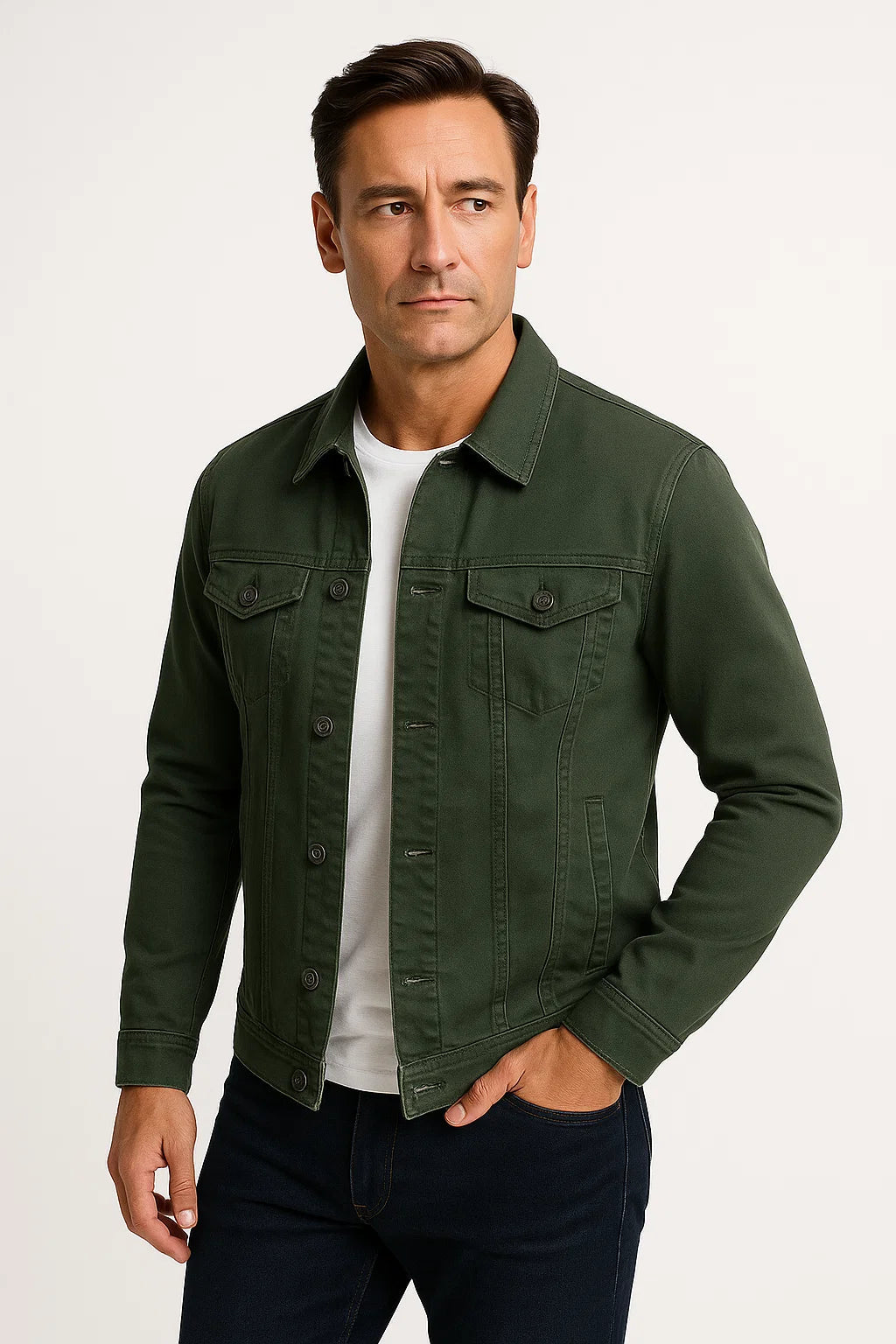 Mens Casual Jacket Cotton Blend Smart-Casual Comfortable Fit 1