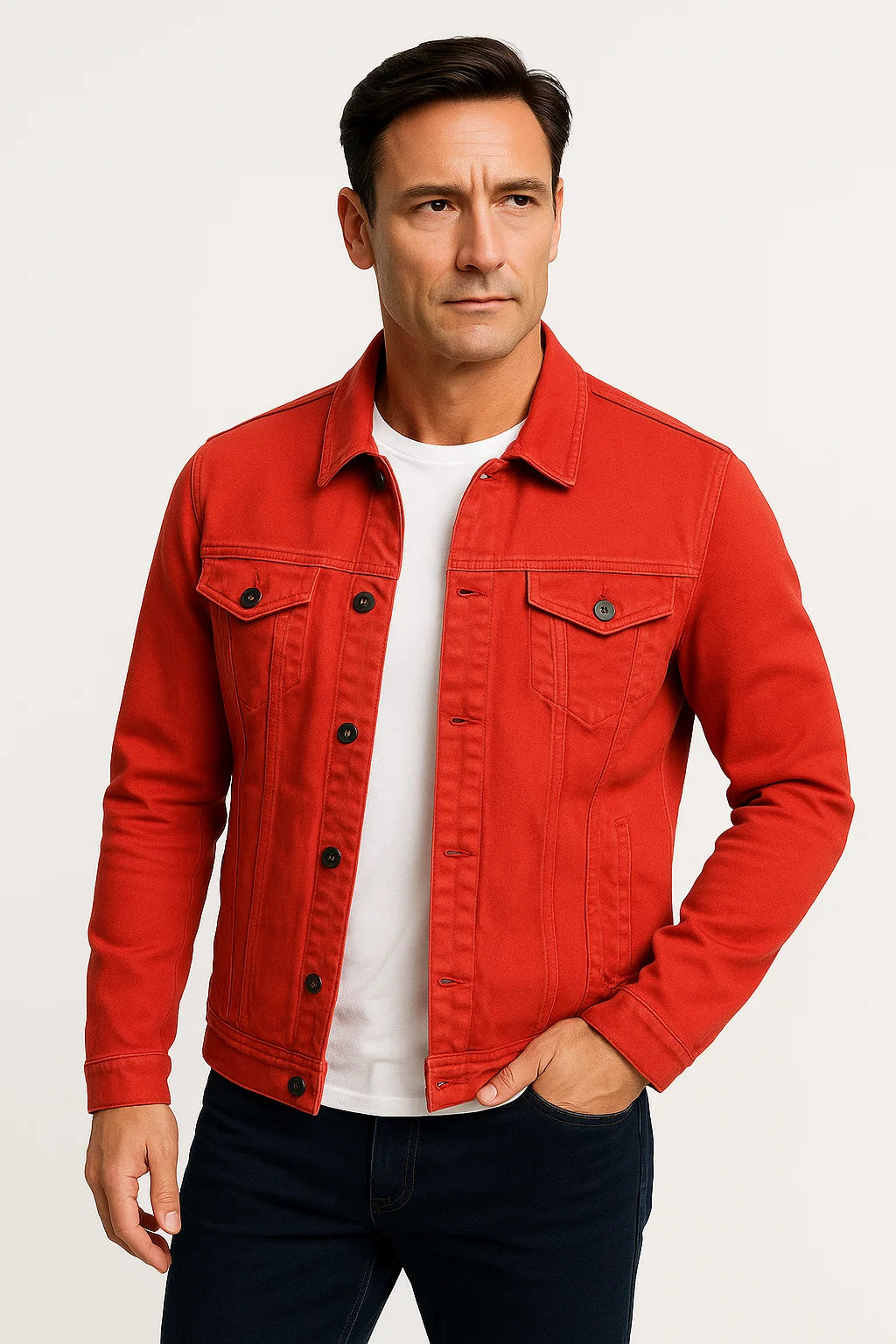 Mens Casual Jacket Cotton Blend Smart-Casual Comfortable Fit 5