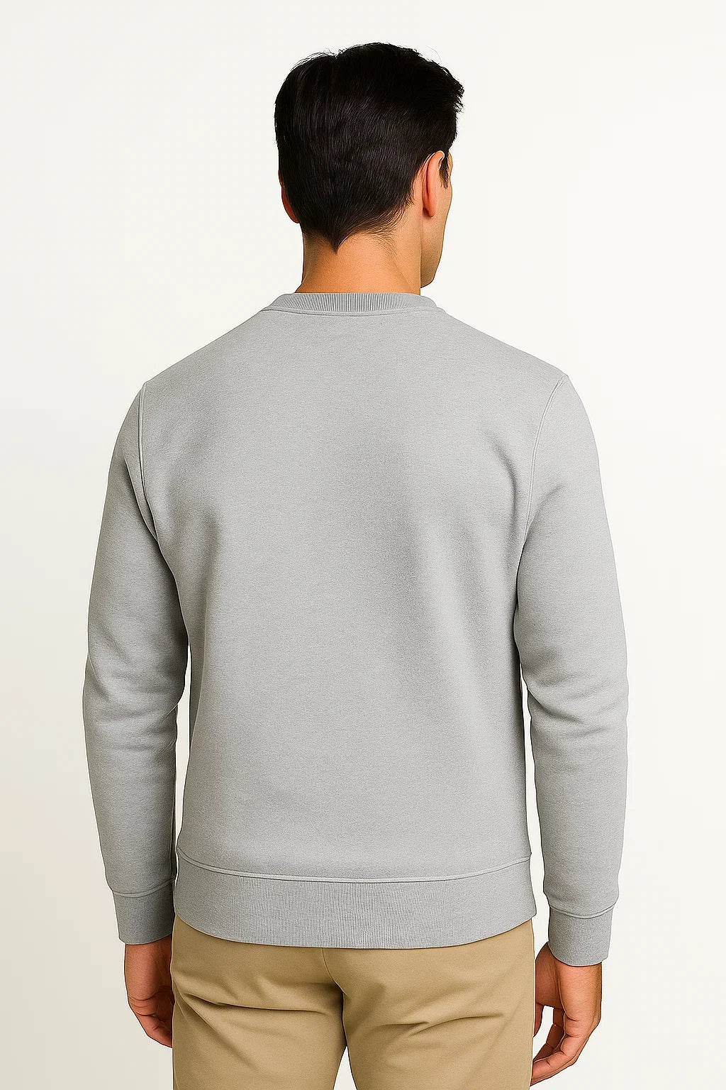 Mens Sweater Thick Velvet Round Neck Casual Winter 2
