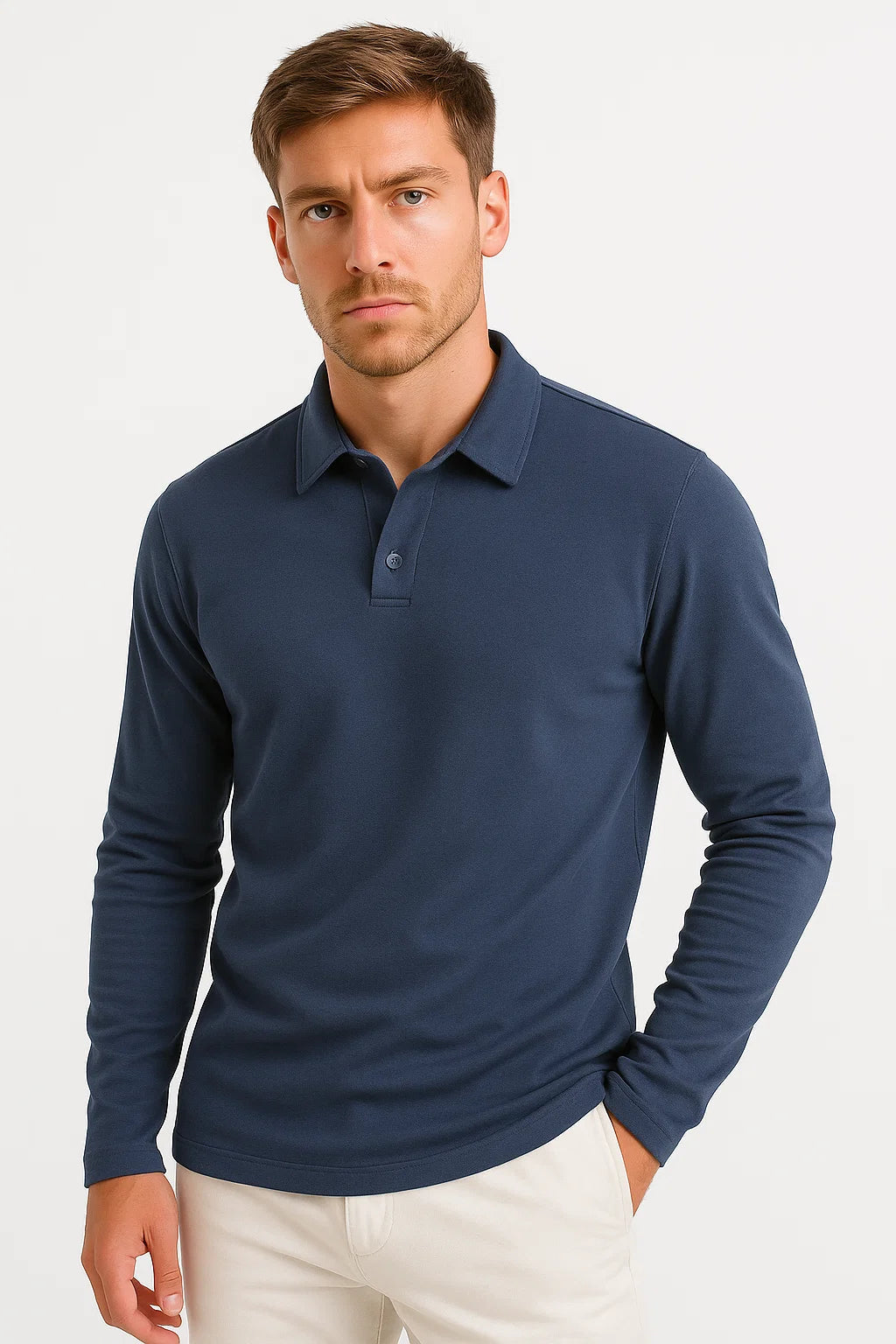 Mens Casual Shirt Cotton Blue Comfortable Stylish Fit Versatile 1
