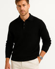 Mens Sweater Grey Acrylic Shirt Collar Long Sleeve Timeless Design Comfortable and Elegant 5