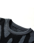 Mens Sweater Wool Lightweight Oversized Abstract Design 2