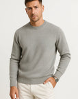 Mens Sweater Grey Wool Quilet Insulation Stylish Design Premium Warmth 1