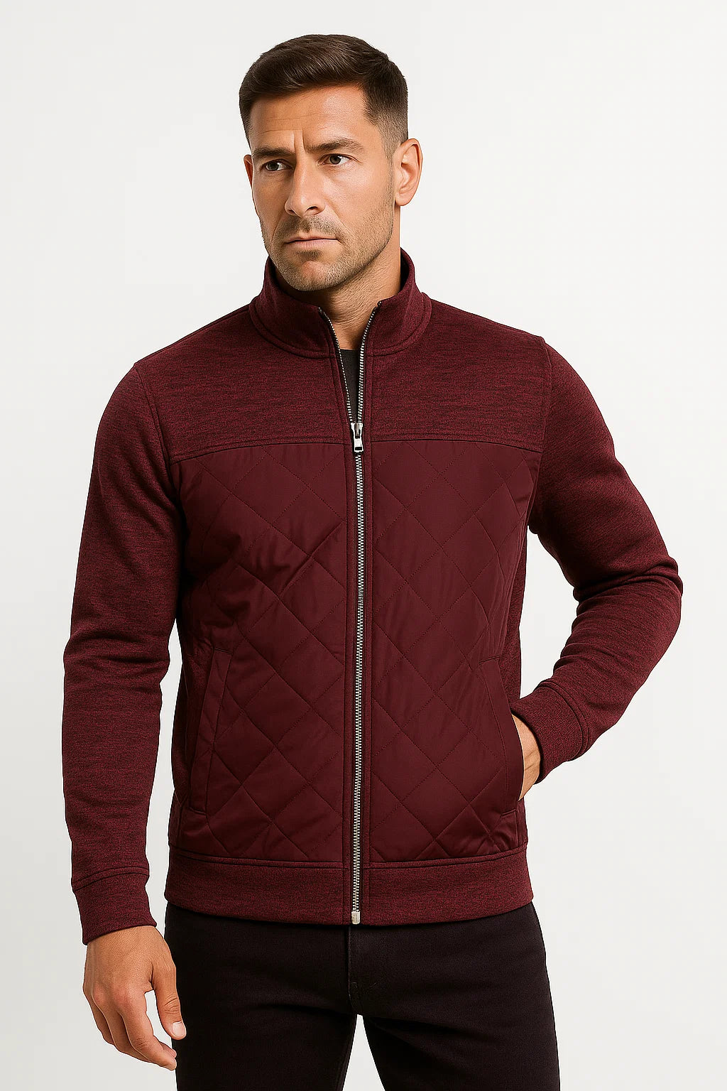 Mens Casual Vest Lightweight Fabric Zipper Design 1