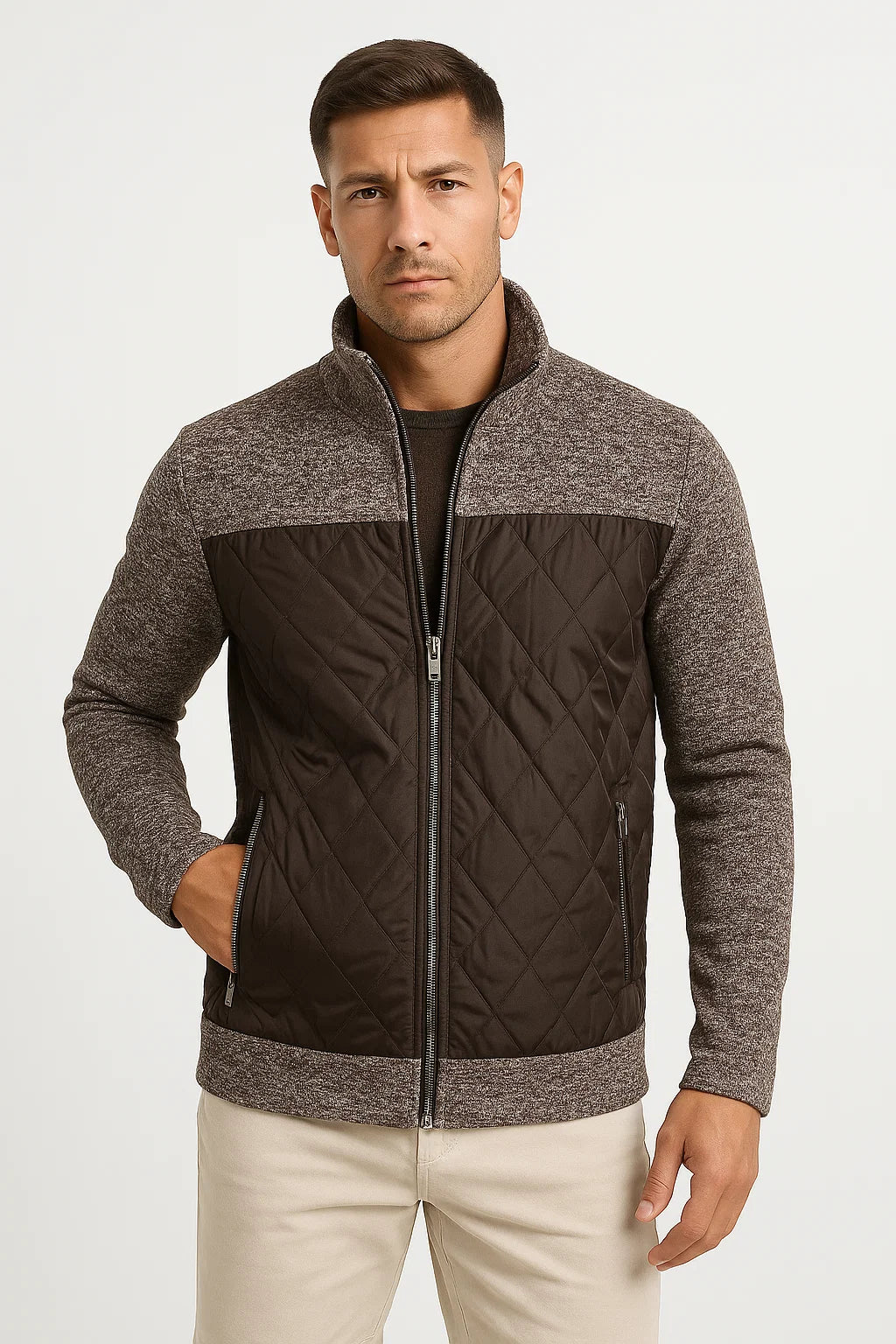 Mens Casual Vest Lightweight Fabric Zipper Design 2