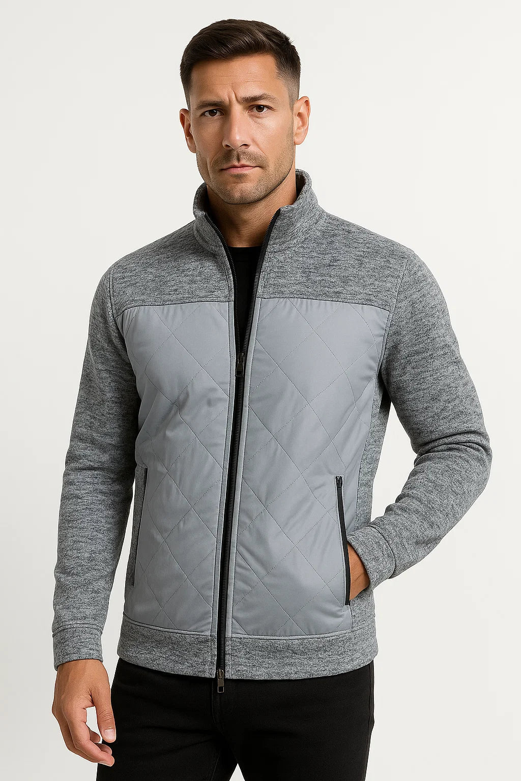 Mens Casual Vest Lightweight Fabric Zipper Design 4