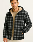 Mens Winter Jacket Black Fleece Lining Warm Insulation Casual Men 4