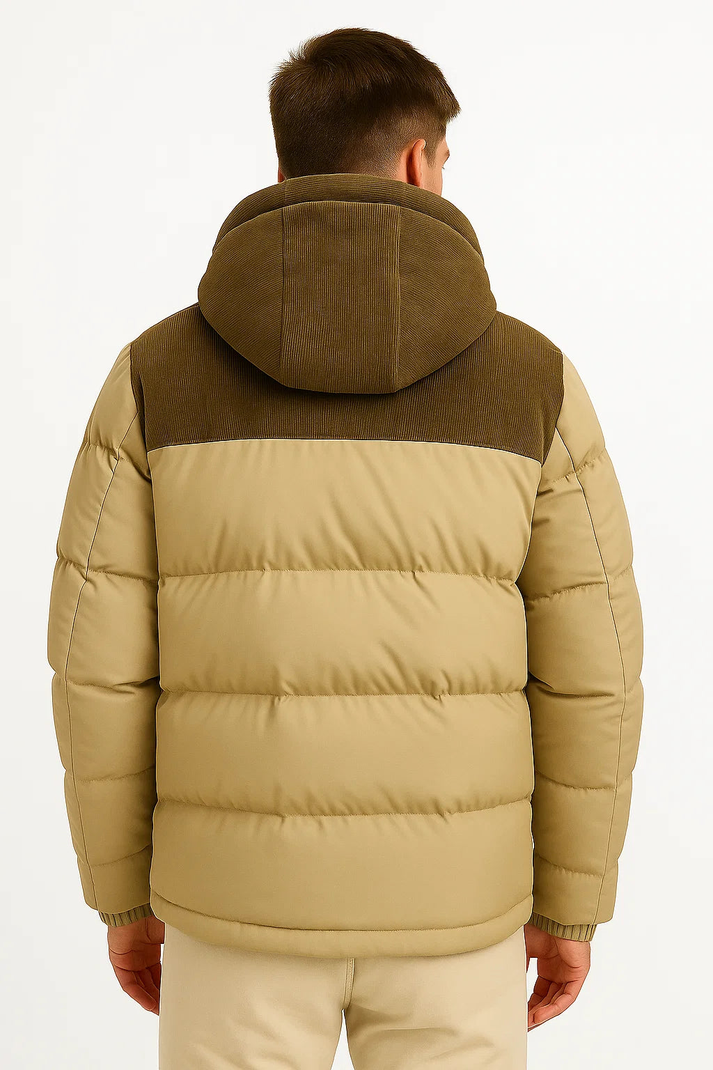 Mens Puffer Jacket Lightweight Insulated with Hood and Pockets 3