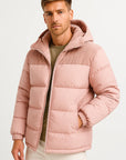 Mens Puffer Jacket Lightweight Insulated with Hood and Pockets 4