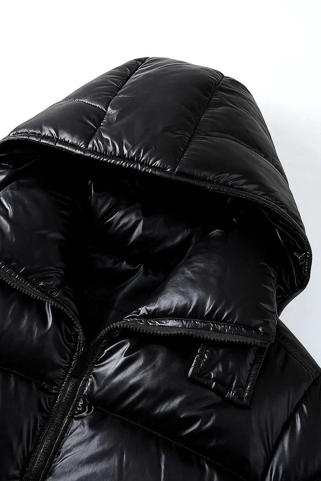 Mens Puffer Jacket Lightweight Polyester Adjustable Hood Slim Fit 3