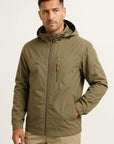 Mens Puffer Jacket Insulated Water-Resistant Nylon-Polyester with Hood 3