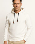 Mens Hoodie Cotton Waffle Knit Casual Warm Layering 3