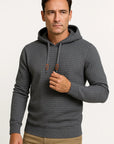 Mens Hoodie Cotton Waffle Knit Casual Warm Layering 4