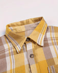 Green Plaid Blouse for Women - Long Sleeve Casual Loose Fit Polyester Top for Autumn and Winter 3